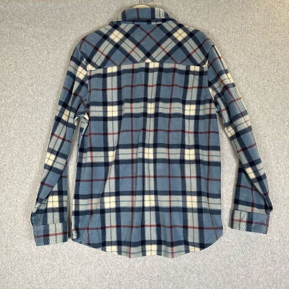 Freedom Foundry Mens Size Medium Button Front Flannel Shirt Blue White Plaid - Picture 6 of 8